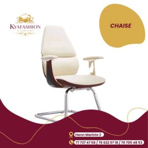 Chaise visiteur blanche bordeaux design