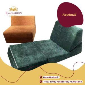 Fauteuils modulables vert orange convertible