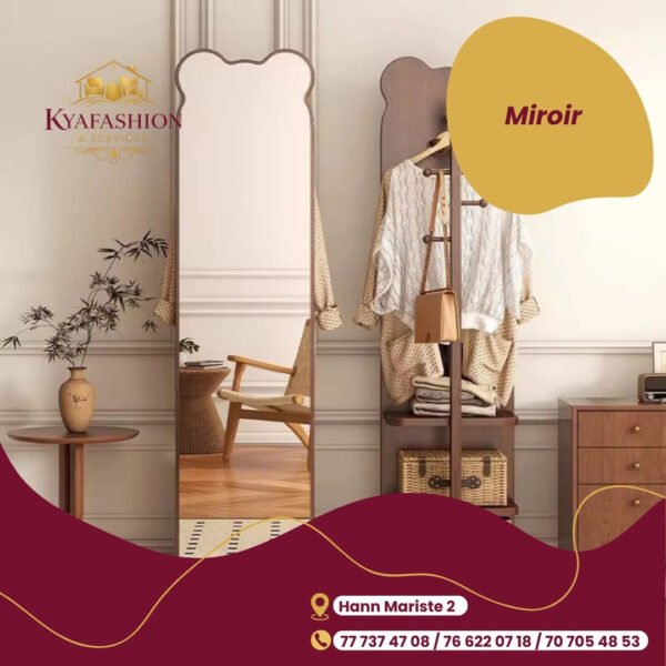 Miroirs decoratifs formes organiques beige