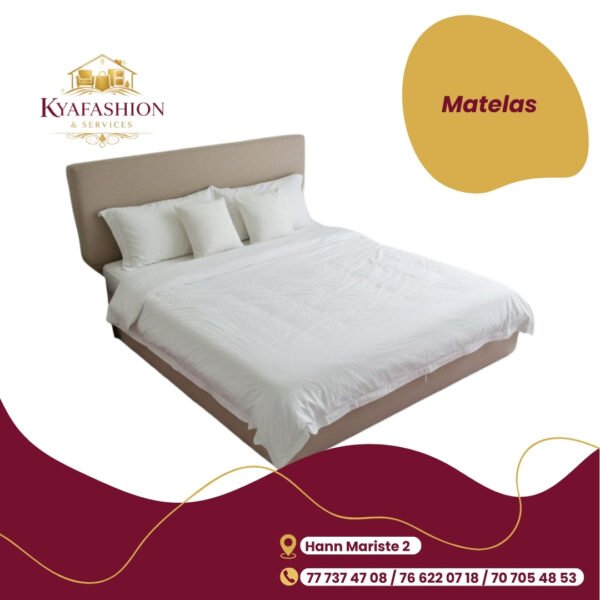 Lit coffre beige tete de lit rembourree