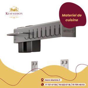 Porte couteaux mural magnetique gris