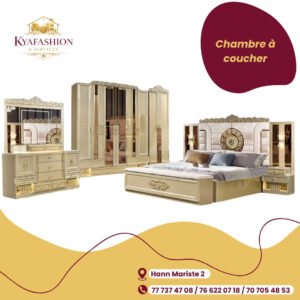 Chambre a coucher complete or beige luxe