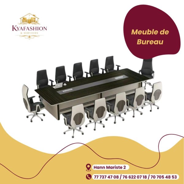 Table conference grande avec chaises bureau