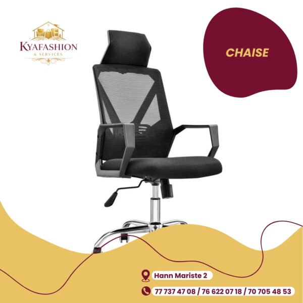 Chaise bureau mesh ergonomique noire