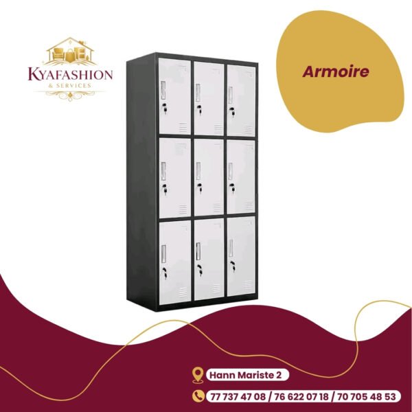 Vestiaire 9 cases metallique
