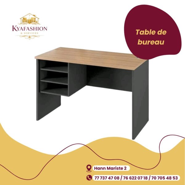 Bureau bois gris moderne caisson