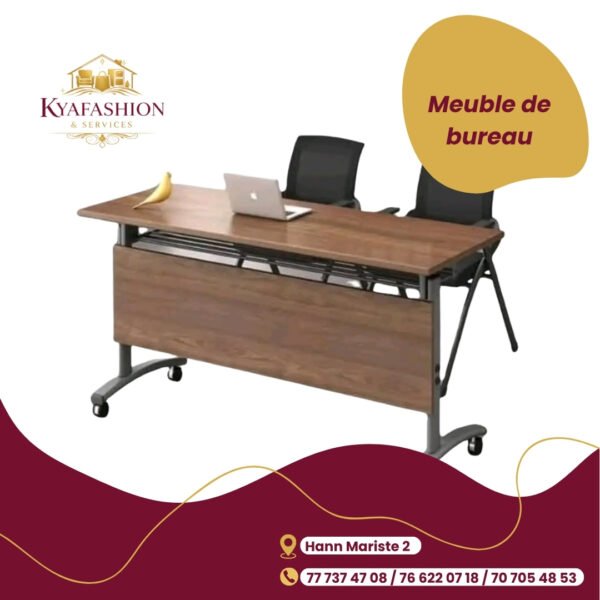 Bureau operateur bois metal noir