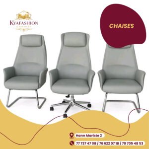 Chaises bureau grises ergonomiques lot 3