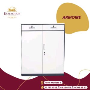Armoire metallique blanche 2 portes tiroirs