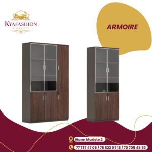 Armoires vitrees bois gris marron