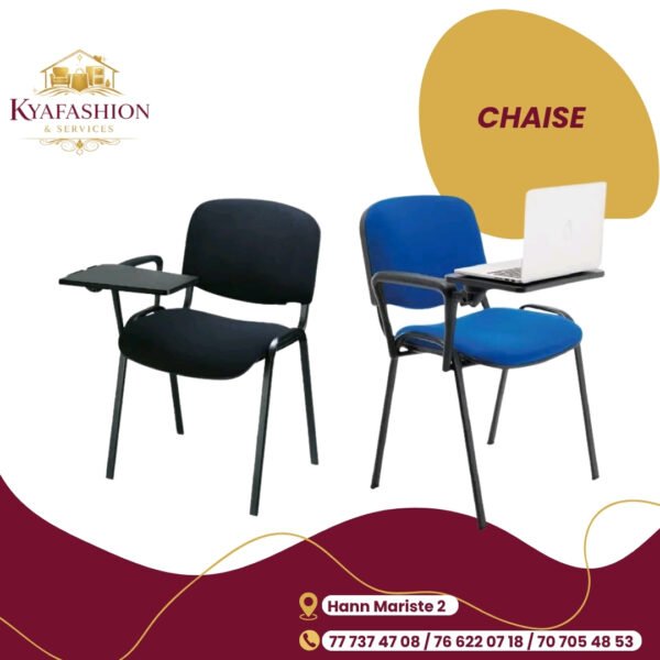 Chaise formation tablette rabattable