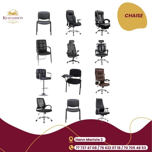 Collection chaises bureau variees 12 modeles