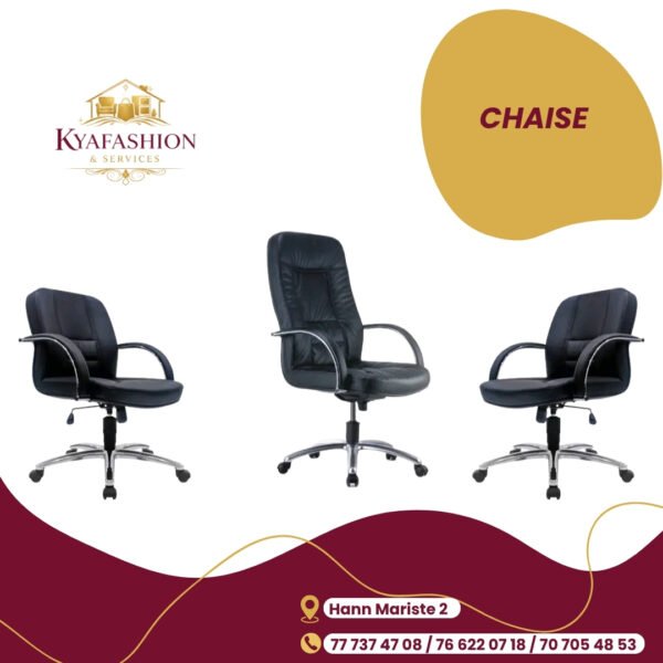Ensemble fauteuils direction classiques noir