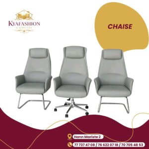 Ensemble fauteuils direction cuir gris
