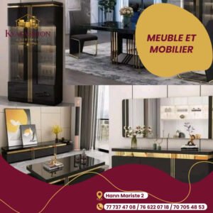 Buffet vaisselier blanc portes vitrees