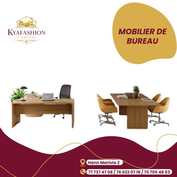 Mobilier bureau bois chene table reunion
