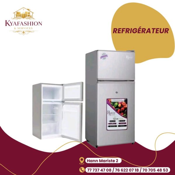 Refrigerateur Boch argent congelateur haut