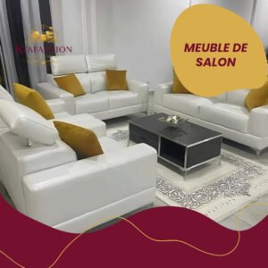 Buffet vaisselier blanc portes vitrees
